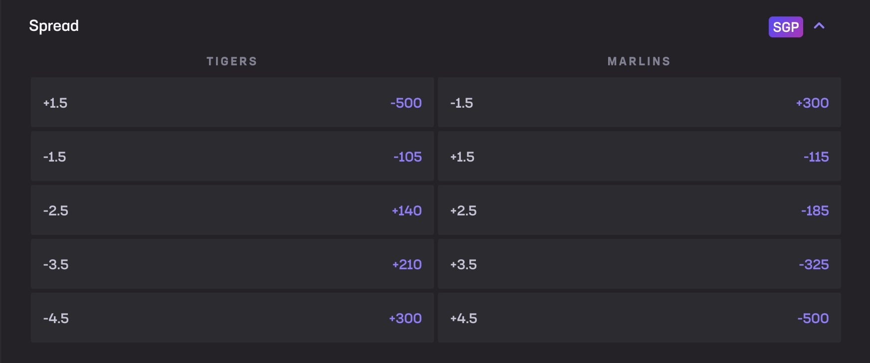 Alternate run lines at Hard Rock Bet Sportsbook